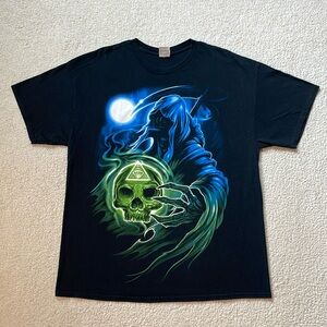 Vintage/Y2K Grim Reaper Grunge Art Graphic Tee